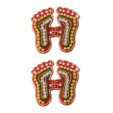 Decorative Laxmi Charan Paduka Sticker Set (Pack of 2 Pc) - justgrabit.in | Just Grab It