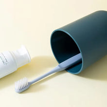Multipurpose Wall Mount Toothbrush Holder Plastic Stand With 2 Cup (1 Set) - justgrabit.in | Just Grab It