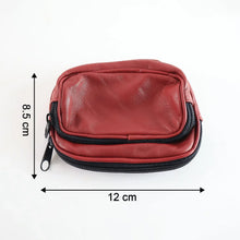 Premium Leather Zippered Card Holder & Accessories Case - Justgrabit Inc.
