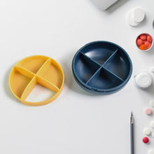 Portable Round Shape 4 Compartments Pill Box (1 Pc / With Color Box) - justgrabit.in | Just Grab It