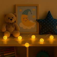 Battery Operated Rattan Ball String Decorative Fairy Lights - justgrabit.in | Just Grab It