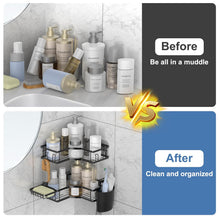 Iron Coating Self - Adhesive Corner Shelf Organizer (2 Pc) - justgrabit.in | Just Grab It