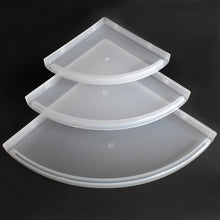 Bathroom Plastic Corner Shelf Rack Set for Wall Number of Shelves (3 Pcs Set) - justgrabit.in | Just Grab It