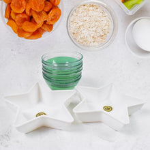 Star Station 6 Pc Glass Bowl & 2 Pc Plastic Star Snack Bowl Set (8 Pcs Set) - justgrabit.in | Just Grab It