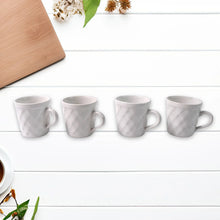 Unibic Ceramic Tea Cups With Plastic Leaf Shape tray / Platter (6 Pcs Set) - Justgrabit Inc.