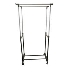 Double Pole Adjustable Garment Stand (1 Set) - justgrabit.in | Just Grab It
