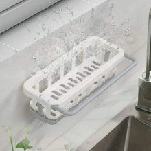 Multipurpose Platic Hanging Drain Rack Retractable Sponge Storage Hanging Rack With Adhesive Hook for Kitchen and Bathroom Dishcloth Holders Basket Drying Tray Organizer - Justgrabit Inc.