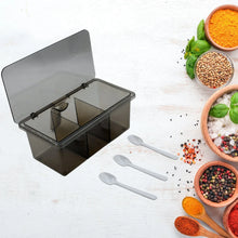 Seasoning Box, Portable Durable 3 Divided Sections with Lid Spice Box Serving Set, for Bars, Restaurants Coffee Shops, Hotels - justgrabit.in | Just Grab It