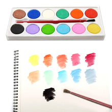 Painting Water Color Kit - 12 Shades and Paint Brush (13 Pcs) - Justgrabit Inc.