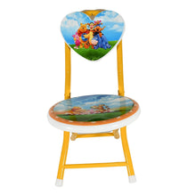 Heart Shape Kids Chair Cartoon Printed Foldable Kids / Children Folding Chair for Playrooms, Schools, Daycares, and Home. Metal and Fibre Body Picnic Beach Camping Chair (1 Pc) - Justgrabit Inc.