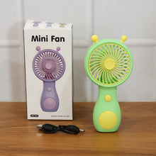 Cute Cartoon Style Rechargeable Mini Handheld Fan (1 Pc) - justgrabit.in | Just Grab It