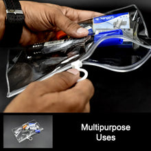 20 Pc Transparent Pouch For Carrying Stationary Stuffs And All By The Students. - Justgrabit Inc.