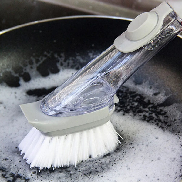 2 - in - 1 Dishwashing Brush, Long Handle Wash Pot Brush Washing Dish - Justgrabit Inc.