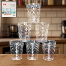 Apex Pyramid Design Unbreakable Plastic Glass – 300 ML - Justgrabit Inc.