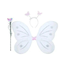 Baby Girl's Fairy Nylon Butterfly Wings Costume Butterfly Fairy Angel Wing| Wand And Hairband Multi - Color For Party (1pc) - justgrabit.in | Just Grab It