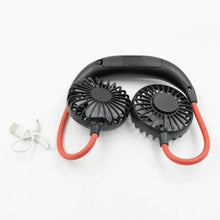 Hand Free Personal Fan - Portable USB Battery Rechargeable With Battery Comaprtment Mini Fan - Headphone Design Wearable Neckband Fan Necklance Fan Cooler Fan for Home, Sport, Camping, Beach, Travel, Office (Battery Not Included) - Justgrabit Inc.
