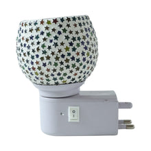 Decorative Star Pattern Kapoor Dani Mosaic Glass Plug - In Night Lamp (1 Pc) - justgrabit.in | Just Grab It
