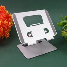 Tablet Stand Metal Alloy Adjustable Bracket, Suitable For tablet Computers for Desk Ergonomic Foldable Metal Tablet Holder/Tablets/Mobile Phones - justgrabit.in | Just Grab It