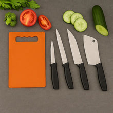 Chopping Board with Knife Set (Pack of 5) - Justgrabit Inc.