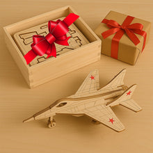 3D Wooden Fighter Jet Puzzle DIY Assembly Kit - justgrabit.in | Just Grab It