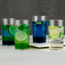 Round Clear Plastic Unbreakable Transparent Glass Set ( 300ml 6pc ) - justgrabit.in | Just Grab It