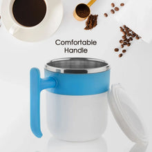 Stainless Steel Insulated Coffee/Tea Mug with Lid – Double Wall Hot Beverage Travel Cup, Milk Mug for Office & Home Use (1 Pc) - Justgrabit Inc.