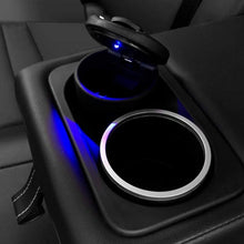 Portable Car Ashtray with Lid and Blue LED Light (1 Pc) - justgrabit.in | Just Grab It
