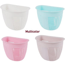 Hanging Plastic Storage Basket, Adhesive Wall Mounted Organizer Box Make Up Holder Shelf Bathroom Wall Basket Punch Free Drain Basket for Kitchen Bathroom, Wall Type Storage Basket (1 Pc) - Justgrabit Inc.
