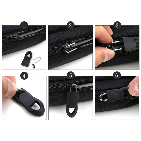 Zipper Pull Tab Zipper Tags Cord Pulls Zipper Extension Zip Fixer for Luggage Suitcase Backpack Jacket Bags Style Metal Zipper Head Zip Fixer Tags Handbag Backpack Plastic (1 Pc) - Justgrabit Inc.