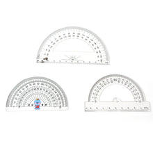 Multipurpose Transparent Plastic Protractor Set (3 Pcs Set) - Justgrabit Inc.
