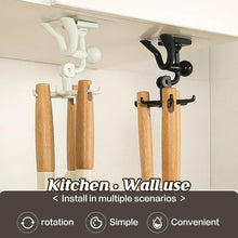 360° Rotating 6 - Claw Hook – Kitchen & Bathroom Organizer (1 Pc | White) - justgrabit.in | Just Grab It