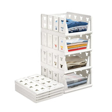 4 - Layer Stackable Foldable Storage Organizer Cart for Kitchen, Closet, Bedroom & Bathroom - Justgrabit Inc.