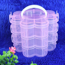 3 - Layer Transparent Plastic Flower - Shaped Storage Box with 9 Grids - Justgrabit Inc.