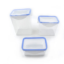 Kitchen Storage Container Set with Food Grade Plastic and Air Seal Lock Lid for Storage of Grocery, Spices, Dry fruits Use For Home, Office, Restaurant, Canteens (3 Piece Set) - justgrabit.in | Just Grab It