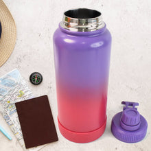 Two Tone Pink Stainless Steel Water Bottle | Copper Coated Vacuum Insulation (1000ml) - justgrabit.in | Just Grab It