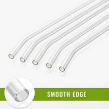 Reusable Glass Straws Clear Glass Drinking Straw 5Pc - Justgrabit Inc.