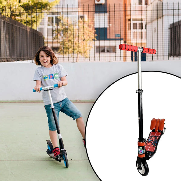 Basic Kids Ride On Leg Push Scooter for Boys and Girls (4 - 8 Years Old Kids) Foldable Scooter Cycle with Height Adjustment for Boys and Girls Multicolor (1 Pc / 3 Wheel)  - Justgrabit Inc.
