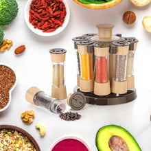 360 Revolving Spice Rack for Kitchen and Dining Table, 8 Spice jars - justgrabit.in | Just Grab It