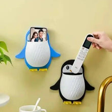 Penguin Storage Box, Adhesive Remote Case, Electric Toothbrushes Holder, Universal Controller Holder, Wall Nightstand, Office Plastic Wall Mount - Justgrabit Inc.