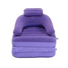 2 in 1 Air Mattress & Lounger, Portable Inflatable Mattress Air Sofa With Air Hand Pump (175×75 cm) - justgrabit.in | Just Grab It