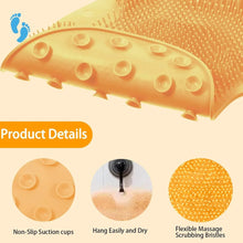 Yellow Silicone Bath Massage Cushion – Suction Cup Exfoliating Foot Scrubber & Mat - Justgrabit Inc.