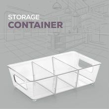 Plastic Refrigerator Organizer Bins, 1 Stackable Fridge Organizers with Handle, Clear Organizing Food Fruit Vegetables Pantry Storage Bins for Freezer kitchen Cabinet Organization and Storage (1 Pc Mix Color) - Justgrabit Inc.