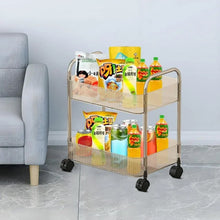 2 Layer Multipurpose Storage Trolley with Wheels (1 Pc) - justgrabit.in | Just Grab It