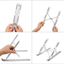 Metal Portable Laptop Stand, with 7 Adjustable Angles (1 Pc) - Justgrabit Inc.
