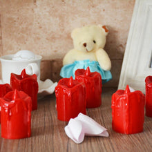 Set of 24 Multicolor Flameless Melted Design Candles for Decoration, Diwali - justgrabit.in | Just Grab It