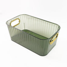 Premium Ribbed Transparent Storage Basket - justgrabit.in | Just Grab It