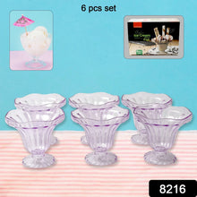 Crystal Plastic Ice - Cream Bowl, Home & Kitchen Serving Platter or Dessert Cup for Sundae, Sweets, Snacks, Fruit, Pudding, Nuts or Dip, Serving Bowls (Crystal Cups, Set of 6) - Justgrabit Inc.