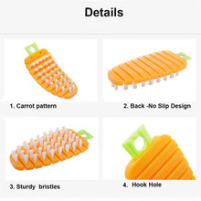 Vegetable Scrubbing Brush, Vegetable Scrubber Non‑Toxic Fruit Brush Carrot Shape Vegetable Brush for Potato for Vegetable - Justgrabit Inc.