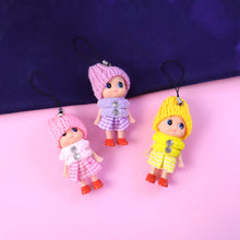 Cute Mini Doll Hanging Keychain Set (6 Pc Mix Color) - justgrabit.in | Just Grab It