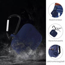 Silicone Shockproof Protection Wireless Headphones Carrying Box Cover with Metal Keychain - Justgrabit Inc.